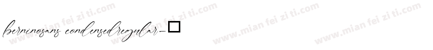 berninosans condensedregular字体转换